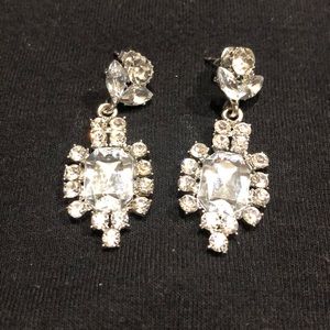 Silver Rhinestone Earrings